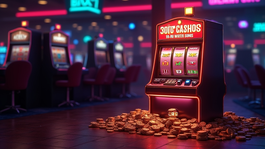 Automat z ikonami 30 darmowych spinów i bonusu bez depozytu w ciemnym kasynie